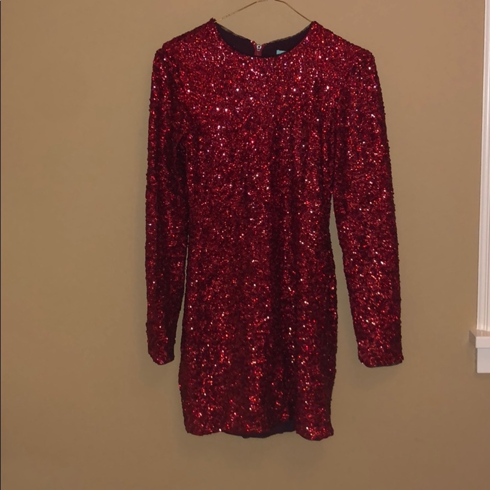 Red Sequin Dress